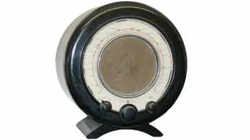 Ekco A22复古圆形广播前面板 - 追捕的古董收音机