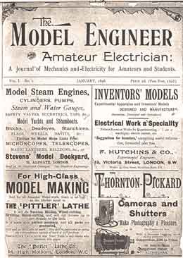 《模型工程师和业余电工》1898年1月的头版，包括莱斯利·米勒的文章