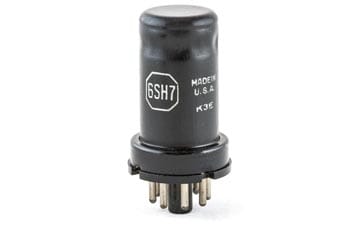 图像A 6SH7真空管 - 用于RF或AF放大器应用的高增益电压码。